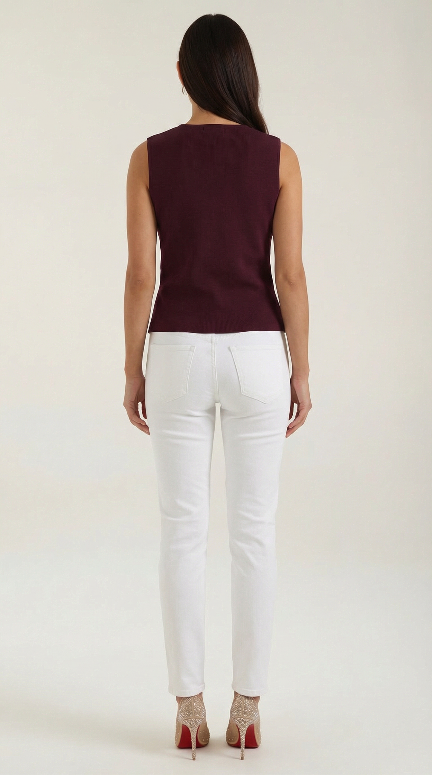 Gilet femme en maille boutonné