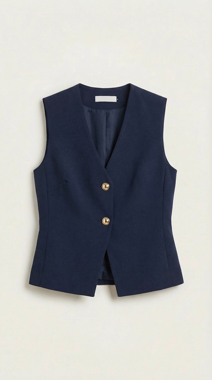 Gilet femme en maille boutonné