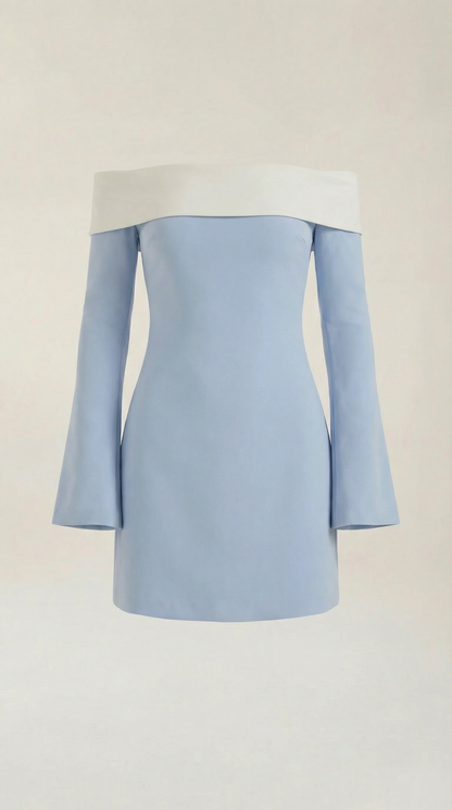 Robe courte femme épaules dénudées moulante