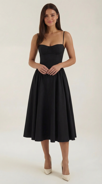 Robe midi corset femme imprimé fleuri