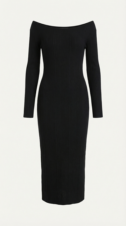 Robe maxi moulante femme épaules dénudées