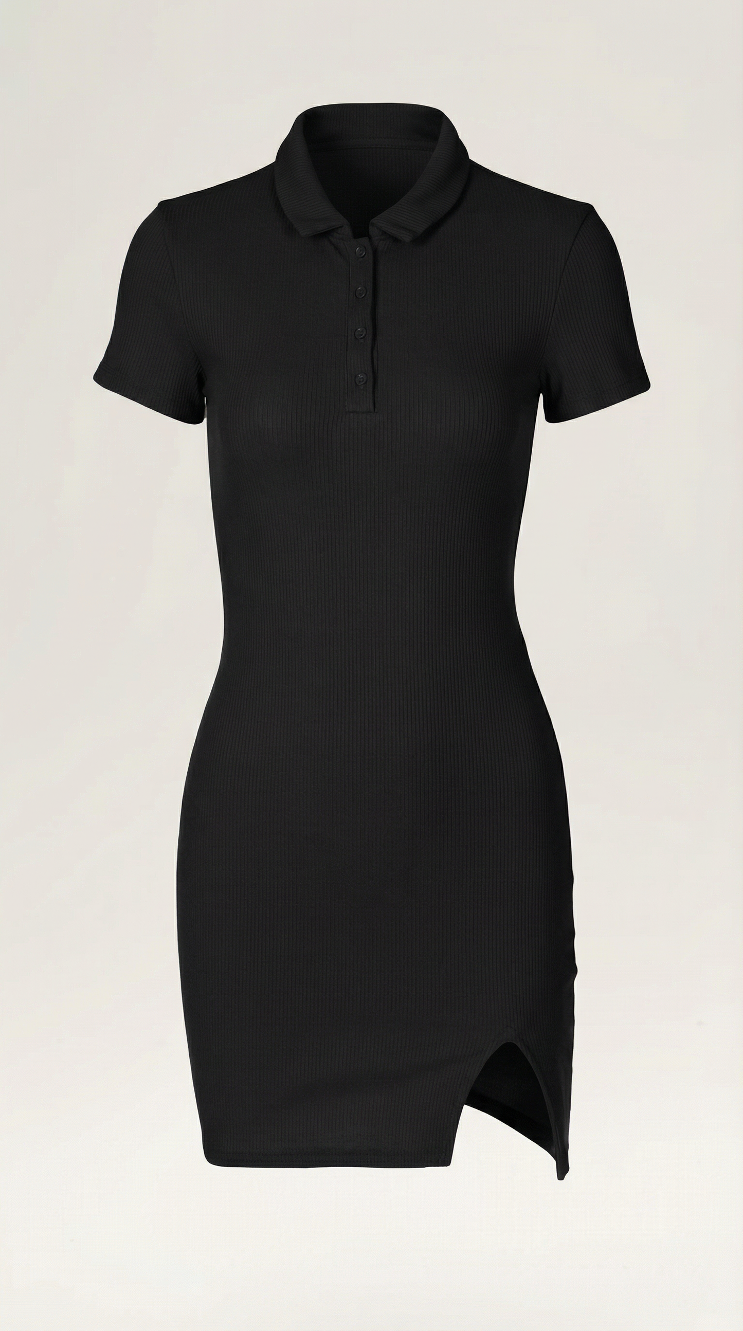 Robe courte moulante femme col rond