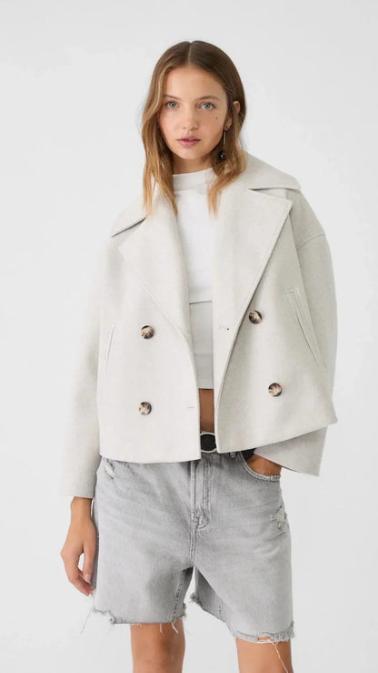 Veste courte femme croisée | style trench