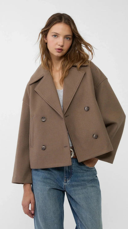 Veste courte femme croisée | style trench