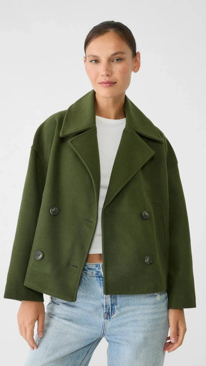 Veste courte femme croisée | style trench